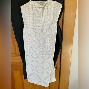J Crew, size 0 strapless cotton mini dress, very cute, off white color